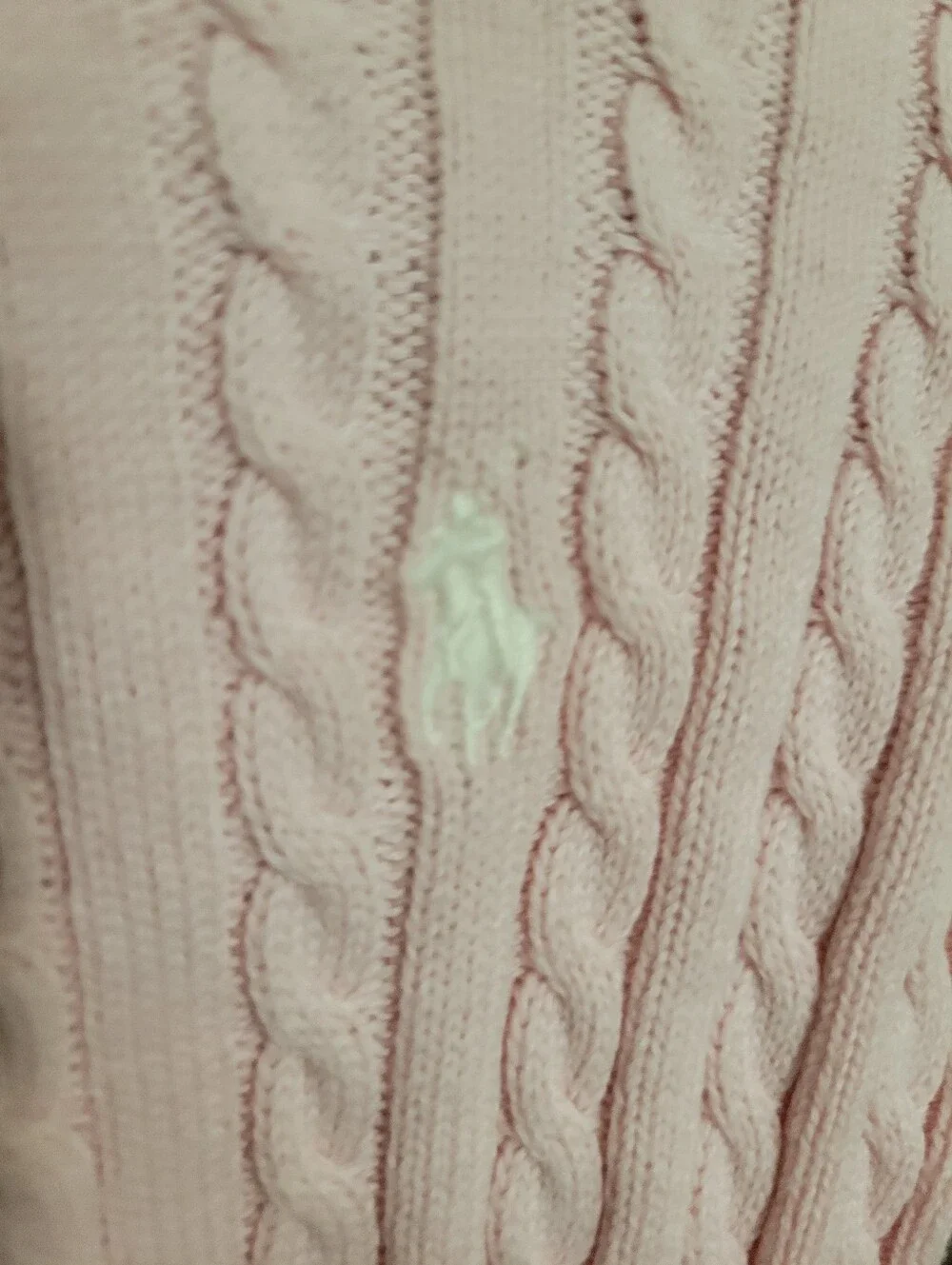 Ralph Lauren Pink Cable-Knit Cottage Preppy Cardigan 18 Months
